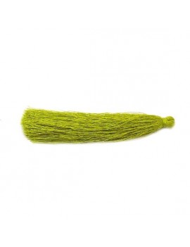 Pompon polyester vert olivine 90 mm