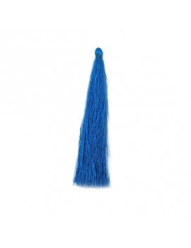 Pompon polyester bleu 90 mm