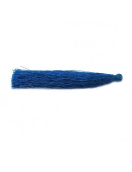 Pompon polyester bleu 90 mm