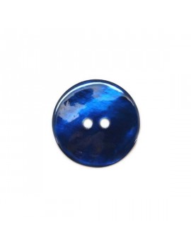 Bouton en nacre bleu marine 28 mm