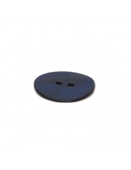 Bouton en nacre bleu marine 28 mm