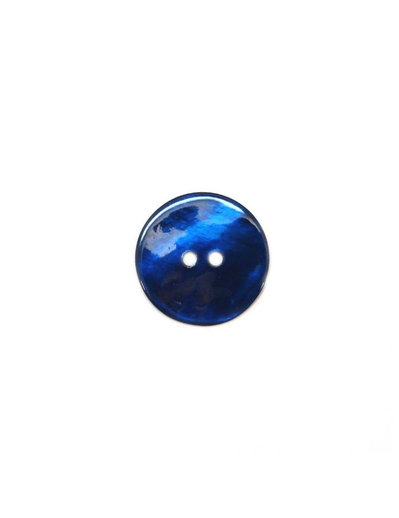 Bouton en nacre bleu marine 23 mm