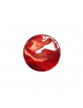 Sequin en nacre rouge foncé 25 mm