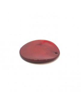 Sequin en nacre rouge foncé 25 mm