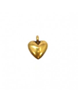 Coeur lisse bombé 13x15 mm bronze
