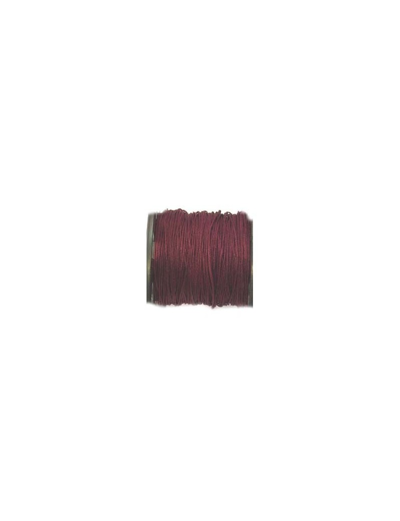 Cordon polyester 0,5 mm bordeaux - 50 cm