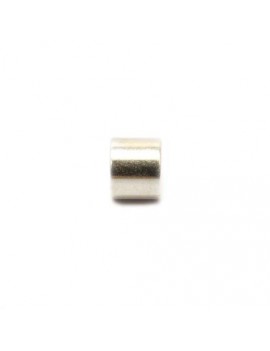 Perle tube argent vieilli 10 mm