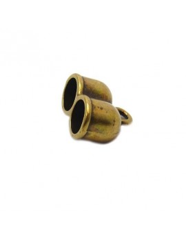 Embout à coller double bronze 10 mm