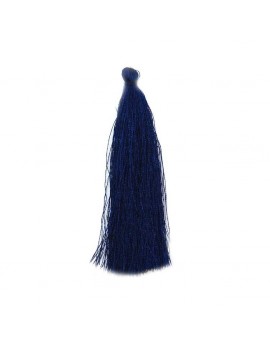 Pompon polyester bleu marine 90 mm