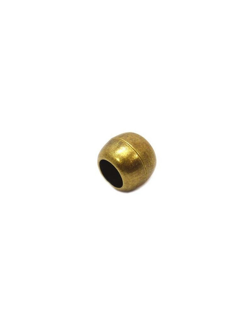 Fermoir aimanté boule bronze 10 mm