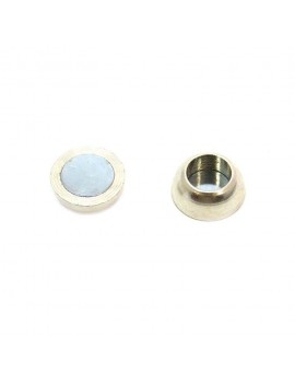 Fermoir aimanté boule argent vieilli 10 mm