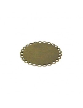 Estampe pleine contour dentelé 35 mm bronze