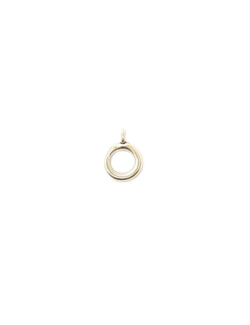 Intercalaire à breloques anneaux argent vieilli 9 mm Intercalaire à breloques anneaux argent vieilli 9 mm