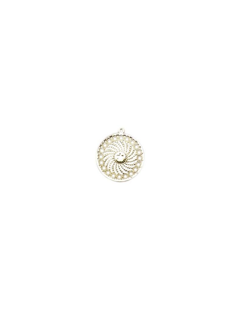Estampe ronde étoile filante doré 22 mm Estampe ronde étoile filante doré 22 mm