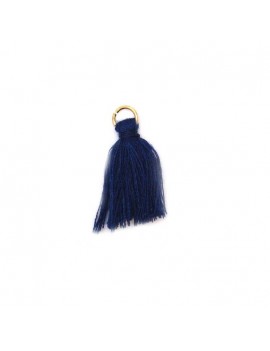 Pompon coton bleu marine 30 mm