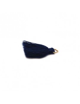 Pompon coton bleu marine 30 mm