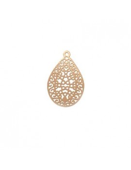Estampe goutte 16x24 mm beige foncé