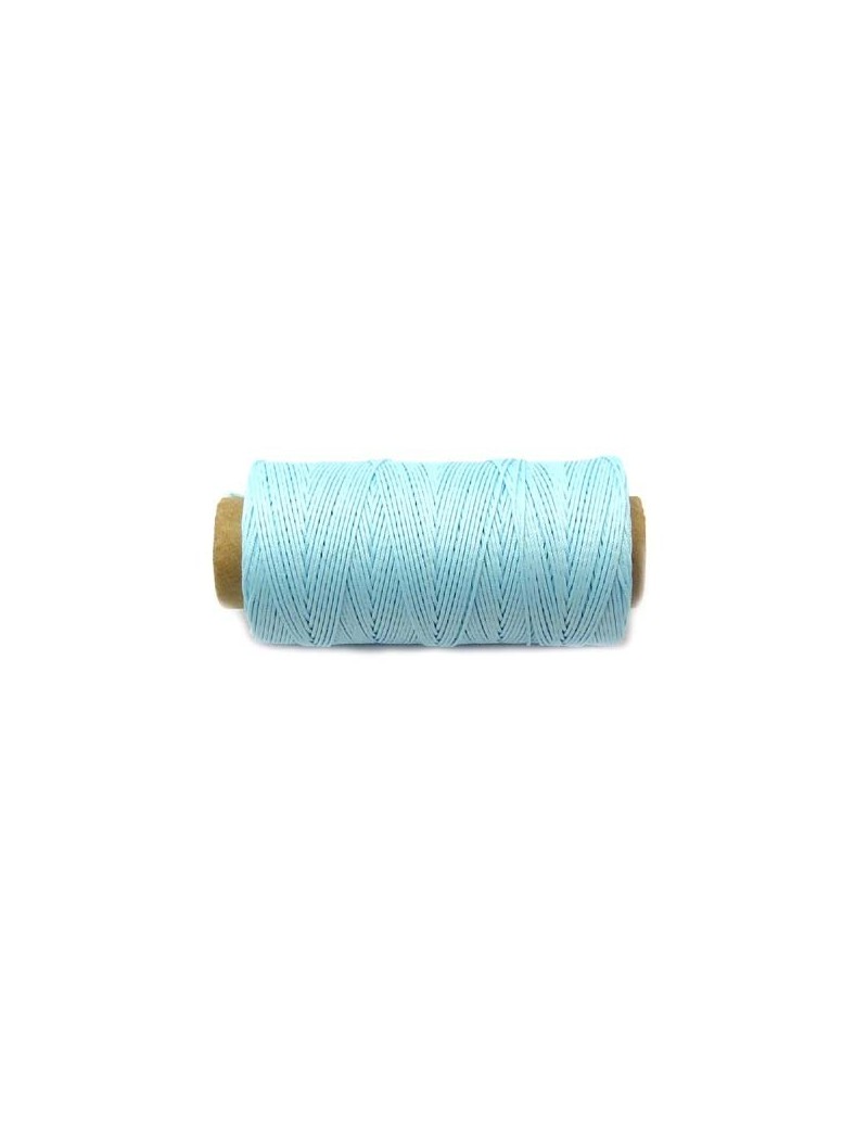 Cordon polyester 0,5 mm bleu ciel - 50 cm