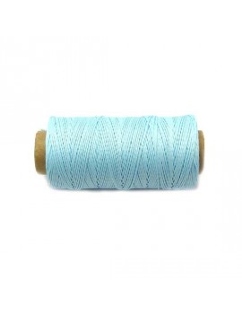 Cordon polyester 0,5 mm bleu ciel - 50 cm