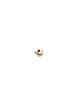 Perle vague argent vieilli 4 x 6 mm