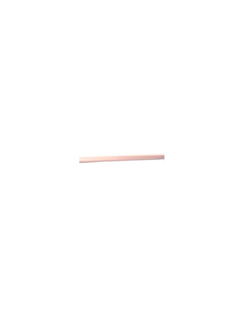 Cuir plat naturel rose clair 3 mm par 10 cm