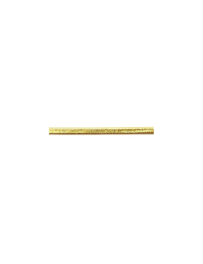 Cuir plat naturel doré 3 mm par 10 cm