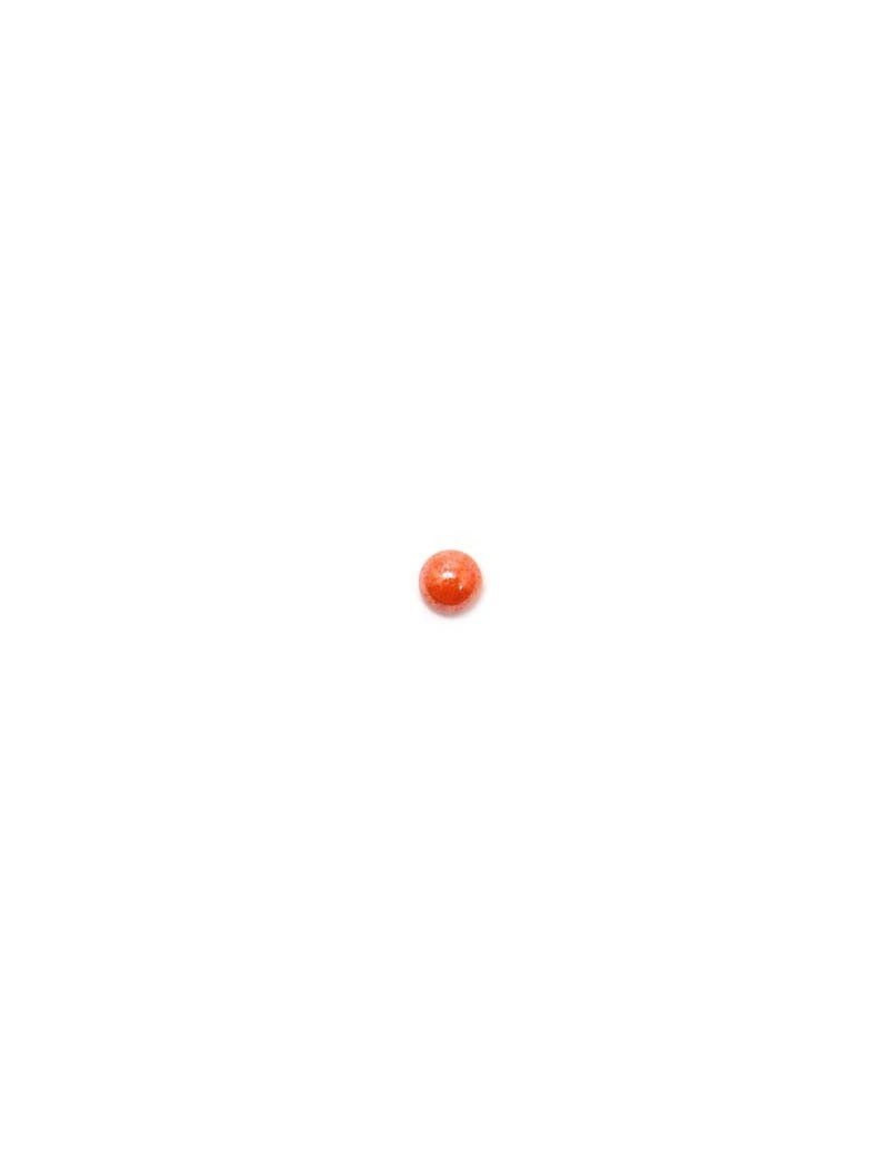 Cabochon en verre orange 4 mm