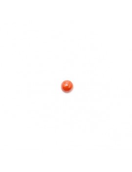 Cabochon en verre orange 4 mm