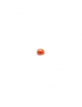 Cabochon en verre orange 4 mm