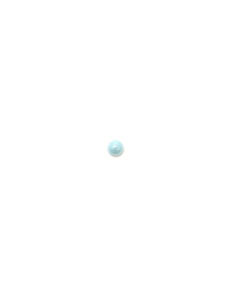 Cabochon en verre bleu ciel 4 mm