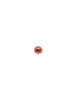 CABOCHON EN VERRE ROUGE 4 MM