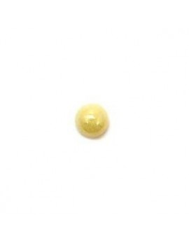 Cabochon en verre crème 6 mm