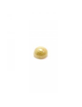 Cabochon en verre crème 6 mm