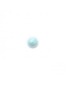 Cabochon en verre bleu ciel 6 mm