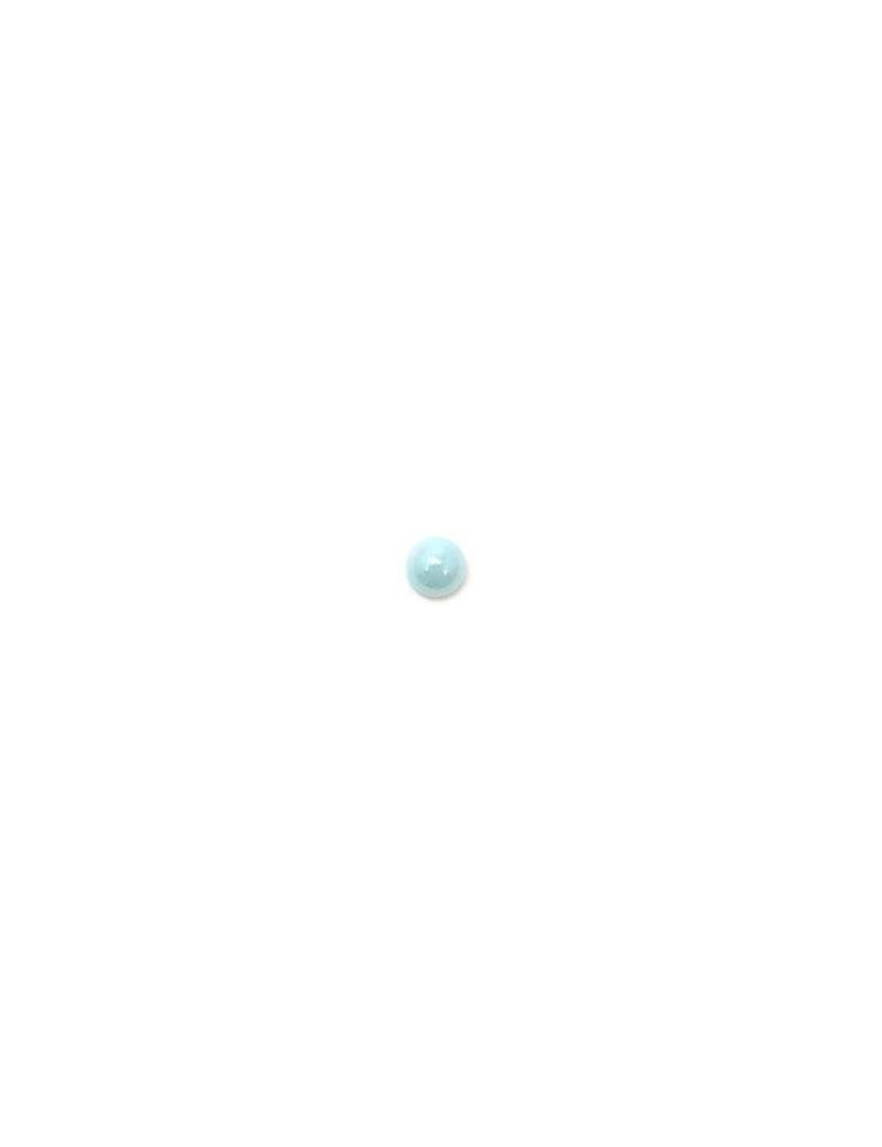 Cabochon en verre bleu ciel 6 mm