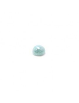 Cabochon en verre bleu ciel 6 mm