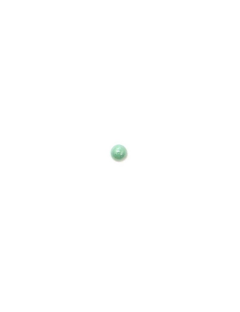 Cabochon en verre turquoise 6 mm