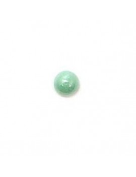 Cabochon en verre turquoise 6 mm