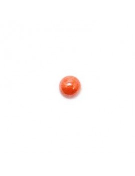 Cabochon en verre orange 6 mm