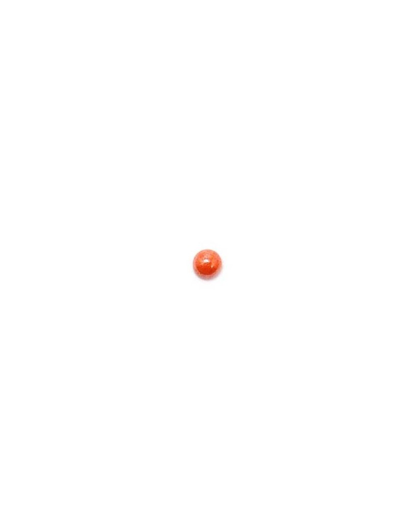 Cabochon en verre orange 6 mm