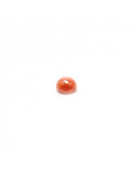 Cabochon en verre orange 6 mm