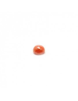 Cabochon en verre orange 6 mm