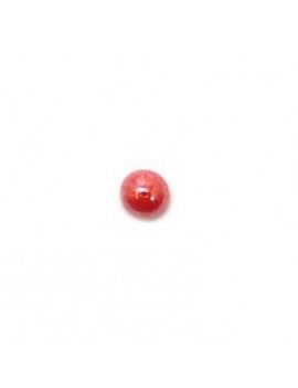 Cabochon en verre rouge 6 mm