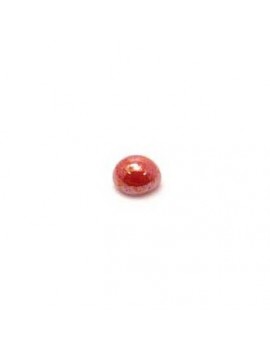 Cabochon en verre rouge 6 mm