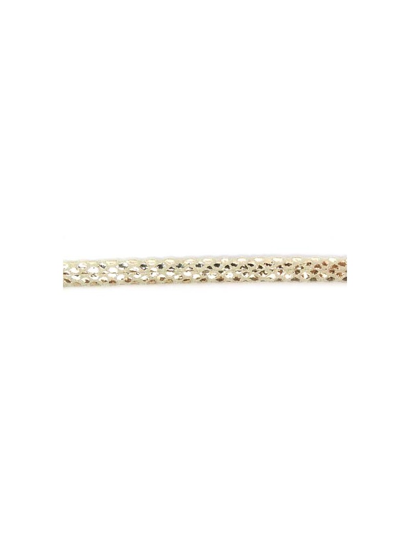 Cuir plat naturel imprimé serpent beige-doré 5 mm - 10 cm