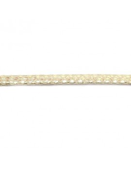Cuir plat naturel imprimé serpent beige-doré 5 mm - 10 cm