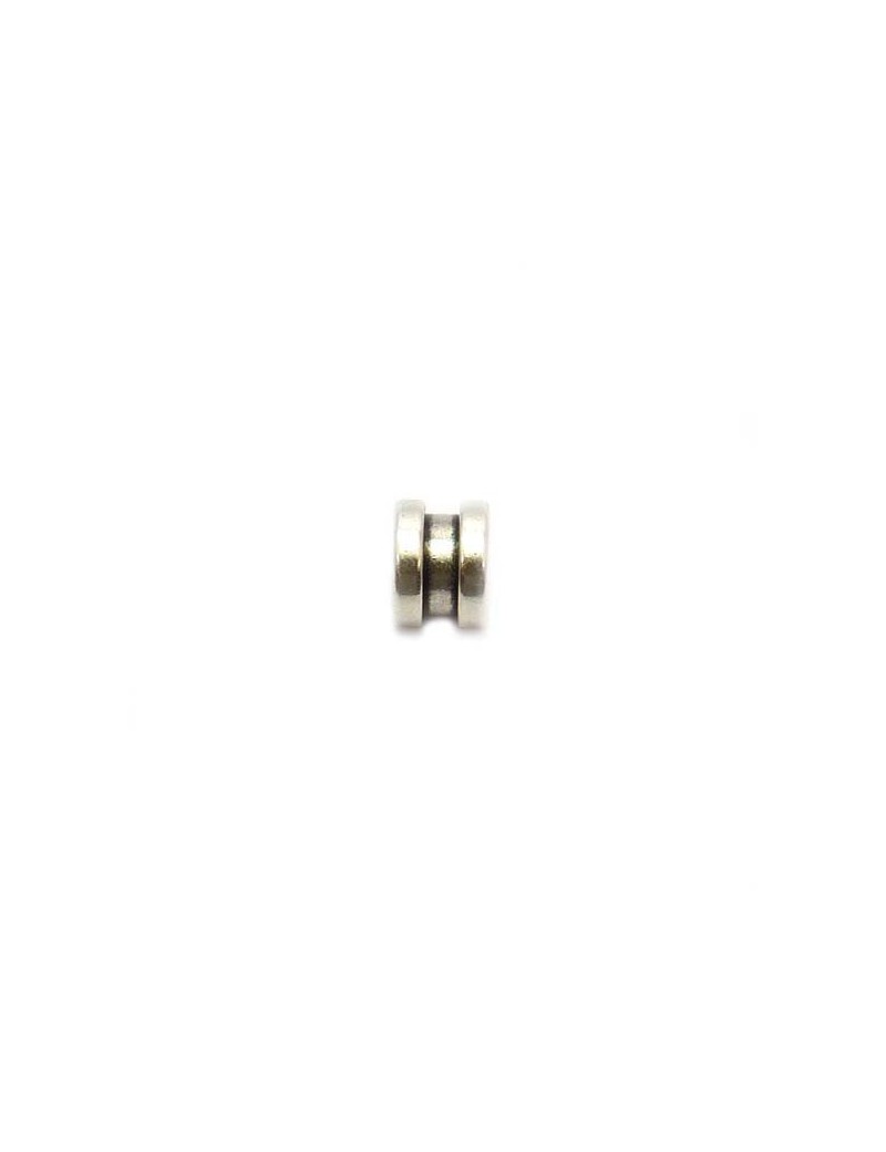 Perle boulon argent vieilli 6x8 mm