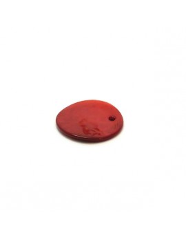 Sequin en nacre rouge 15 mm