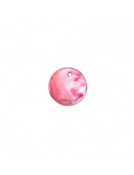 Sequin en nacre fuchsia 15 mm