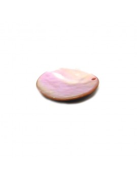 Sequin en nacre rose clair 25 mm